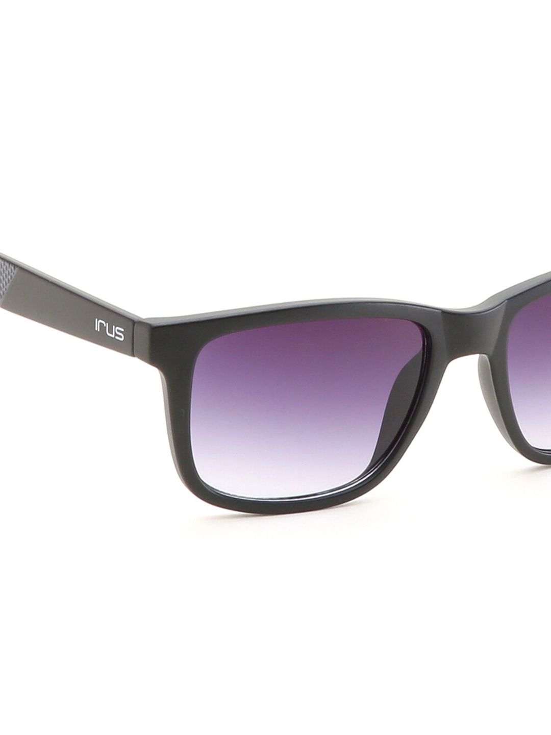 Irus oleh Idee Unisex Lens & Cermin mata hitam persegi dengan lensa terlindung UV