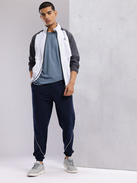 HRX by Hrithik Roshan Men Contrast Piping Mid-Rise Lifestyle Joggers