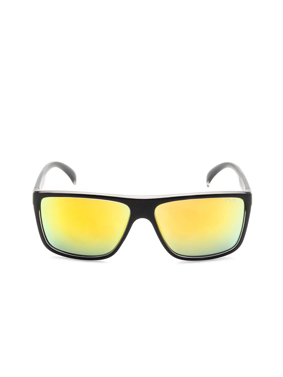 Irus oleh Idee Men Lens Kuning & Cermin mata hitam persegi hitam dengan lensa yang dilindungi UV IRS1229C1SG