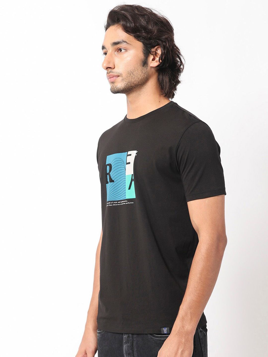 RARE RABBIT Men Rings-4 Slim Fit Solid Polo Collar T-Shirt