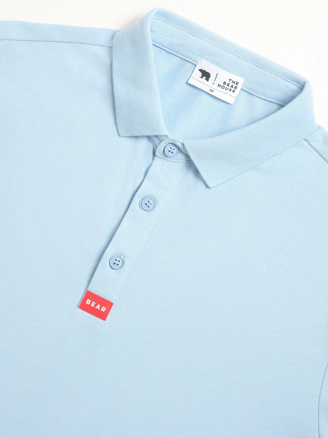 THE BEAR HOUSE Polo Collar Short Sleeves Slim Fit T-shirt