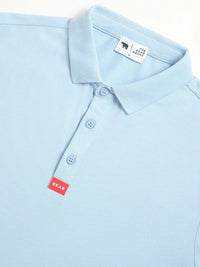 THE BEAR HOUSE Polo Collar Short Sleeves Slim Fit T-shirt