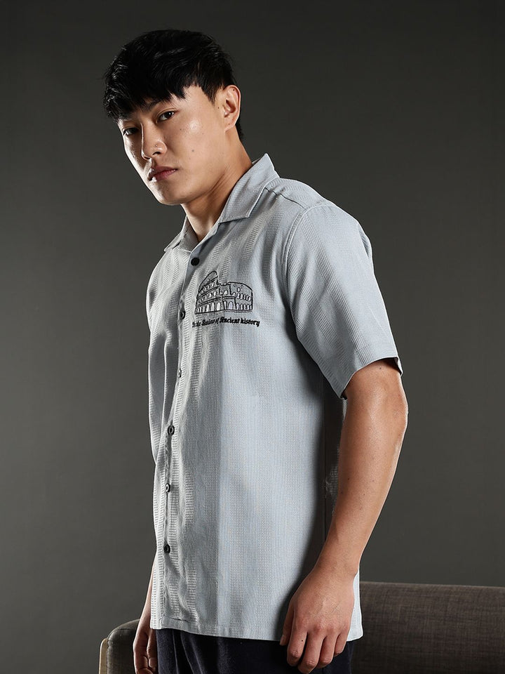 Eszett Heritage Oversized Cuban Collar Cotton Shirt