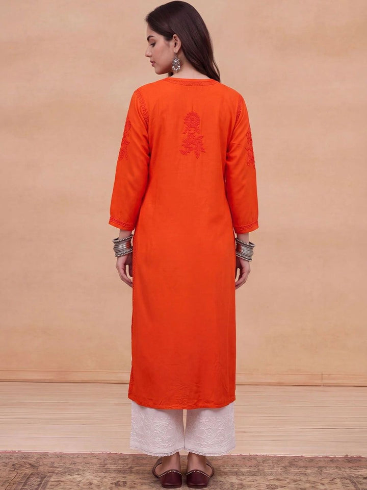House of Chikankari Women Embroidered Chikankari Kurta
