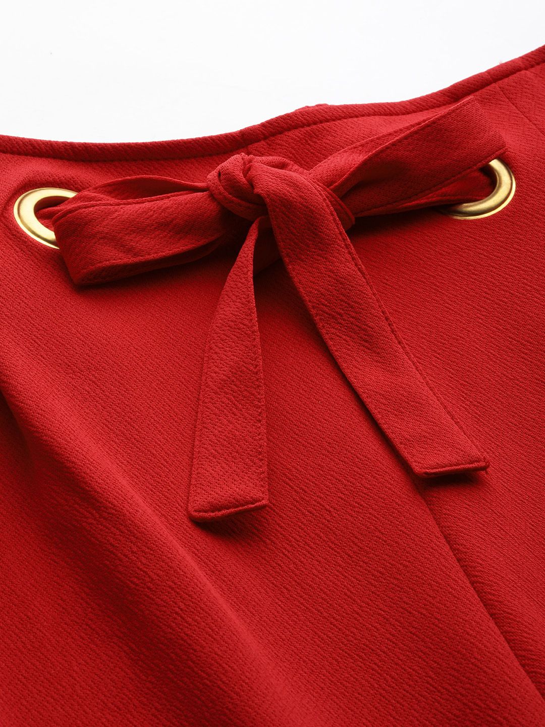 Antheaa Women Red Solid Trousers