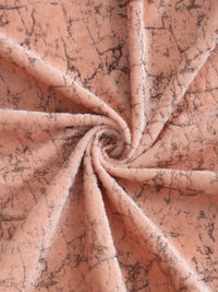 Cortina Set Of 2 Peach-Coloured & Black Velvet Room Darkening Door Curtain
