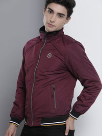 The Indian Garage Co Slim Fit High-Neck Zip-Front Bomber Jacket