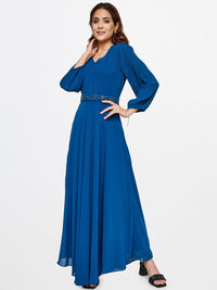 AND Women Teal Maxi Dress