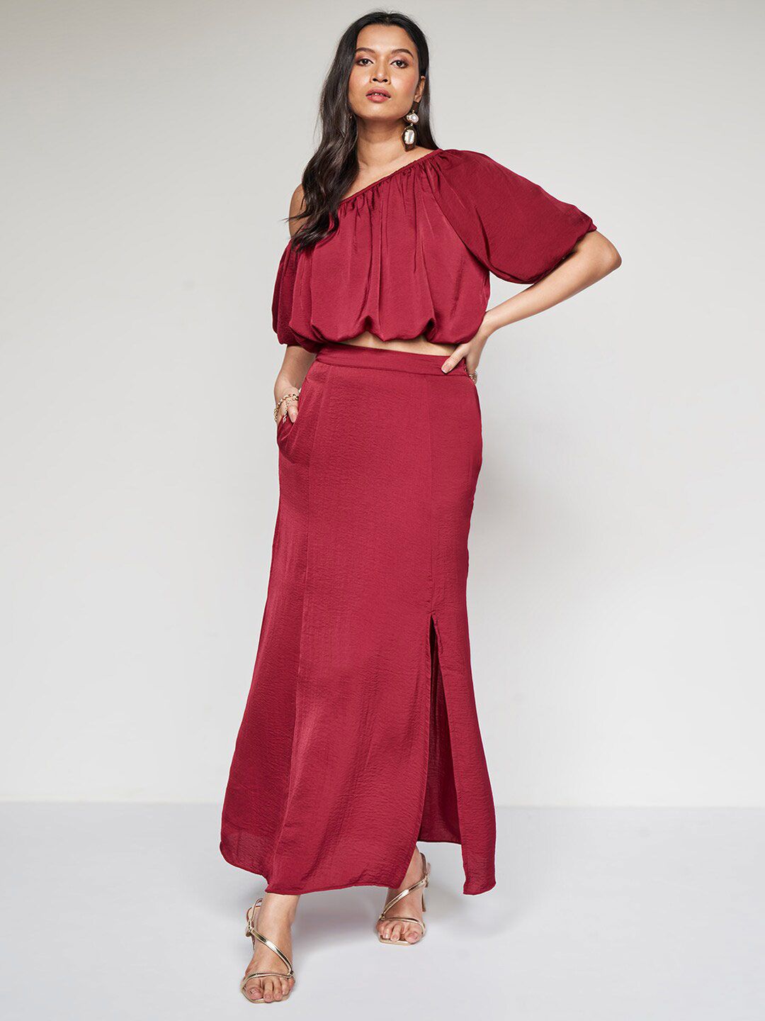 AND One Shoulder Top With Skirt