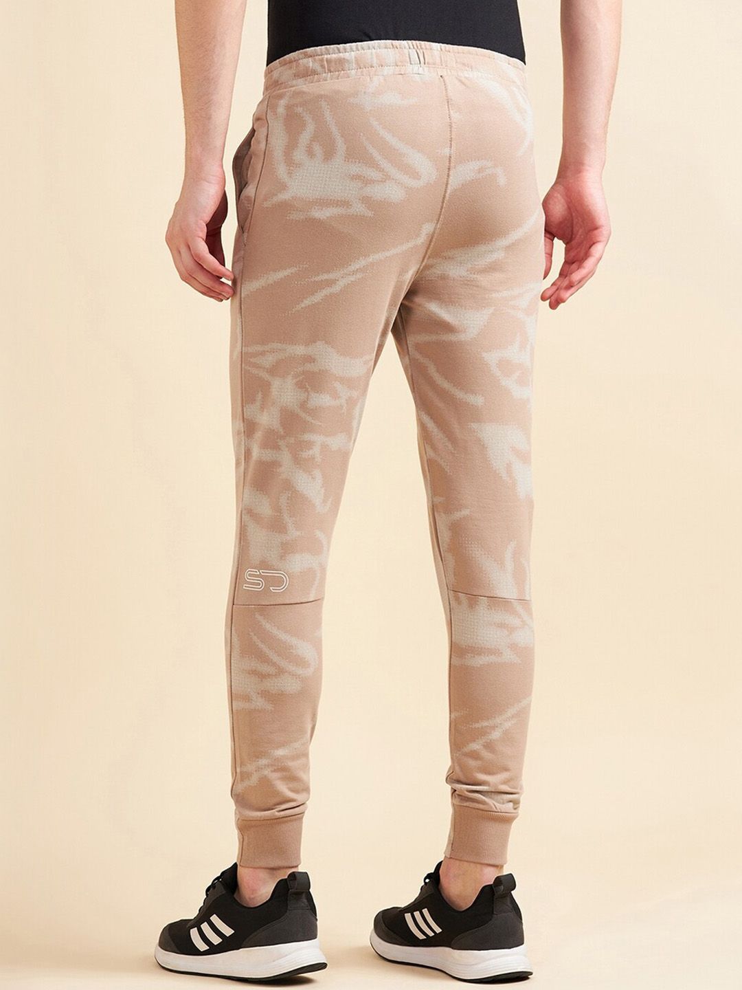 Sweet Dreams Men Mid-Rise Abstract Printed Dry-Fit Casual Cotton Joggers