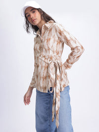 DressBerry Artsy Abstract Printed Wrap Top