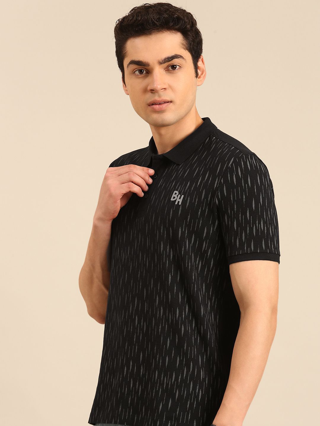 Being Human Self Design Polo Collar Pure Cotton T-shirt