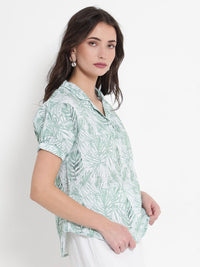 RAREISM Tropical Printed Cotton Top