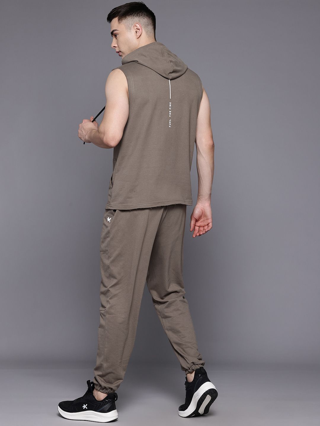 HRX by Hrithik Roshan Hooded Sleeveless Training Tracksuits