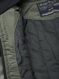 The Indian Garage Co Slim Fit High-Neck Zip-Front Bomber Jacket