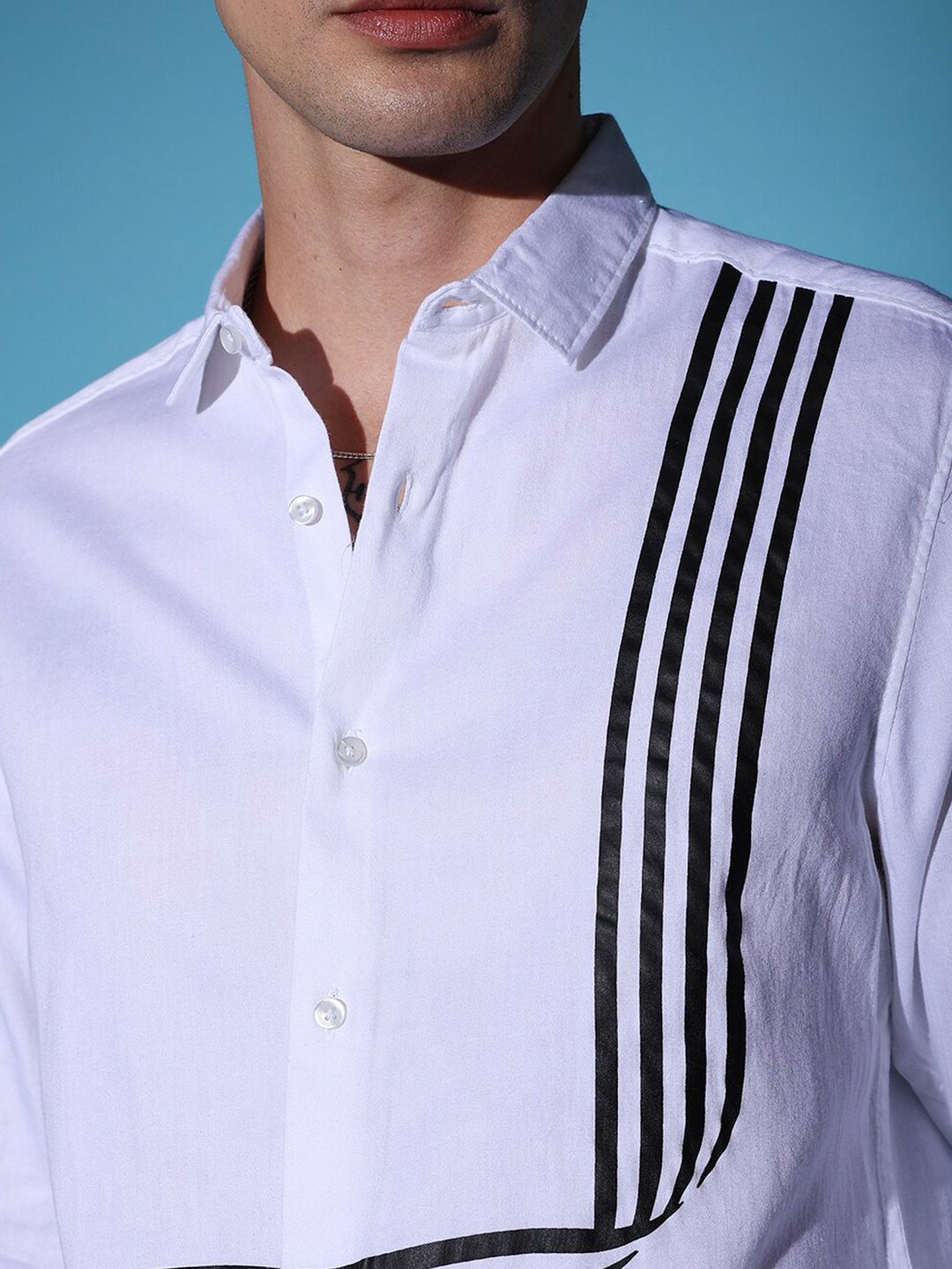 The Indian Garage Co Men Slim Fit Striped Cotton Casual Shirt