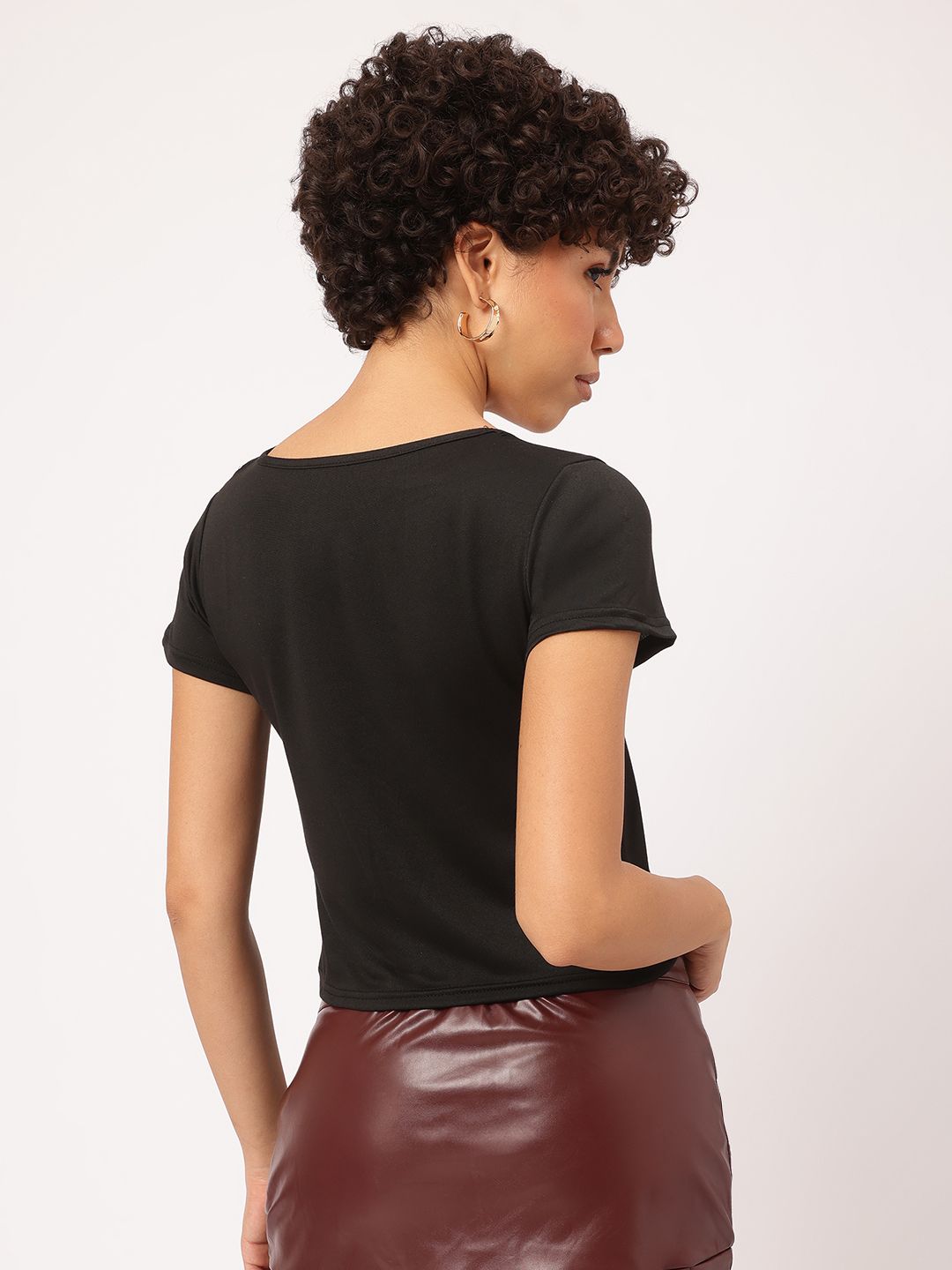 DressBerry Feminine Flair Cut-Out Top