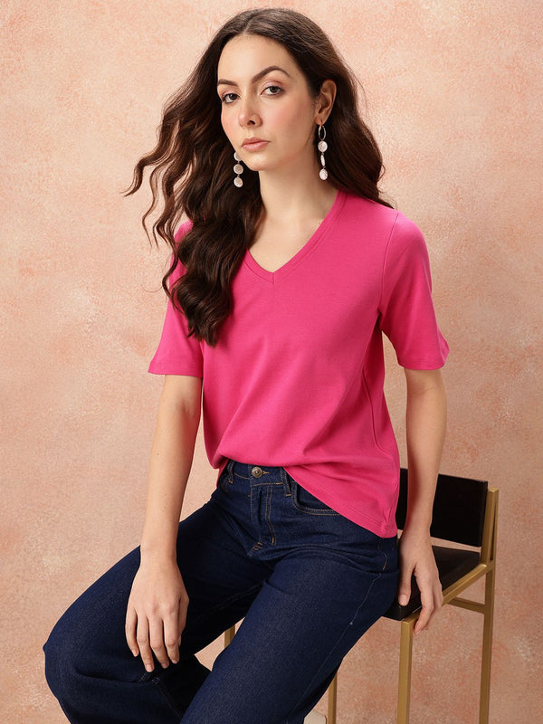 all about you V-Neck Regular Fit T-shirt