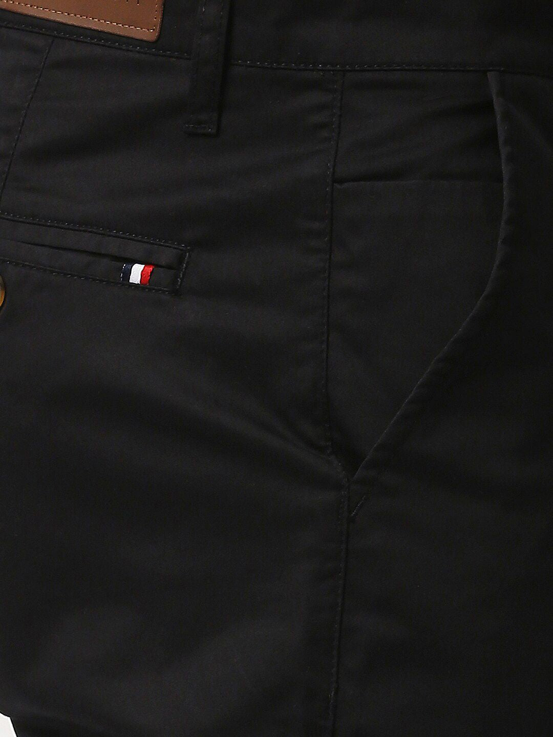 Thomas Scott Men Black Easy Wash  RegularChinos Trousers
