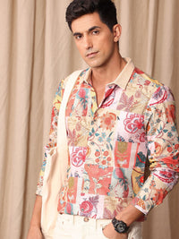 Mr Bowerbird Pure Cotton Tailored Fit Floral Printed Casual Shirt