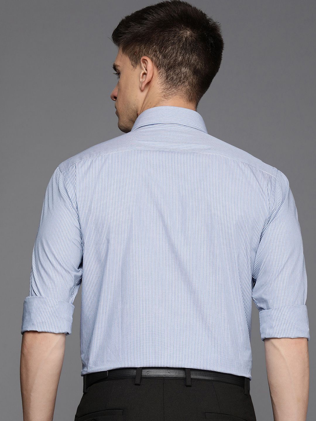 Raymond Pure Cotton Slim Fit Striped Formal Shirt