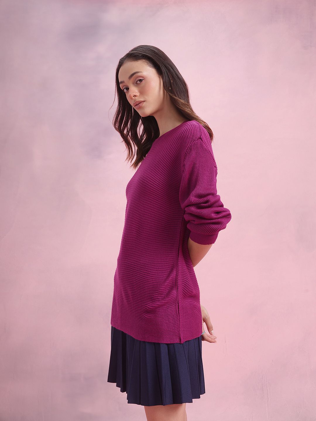 DressBerry Drop-Shoulder Sleeves Pullover
