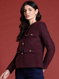 all about you Single Breasted Mandarin Collar Regular Fit Blazer