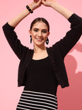 STREET 9 Women Acrylic Ribbed Cardigan
