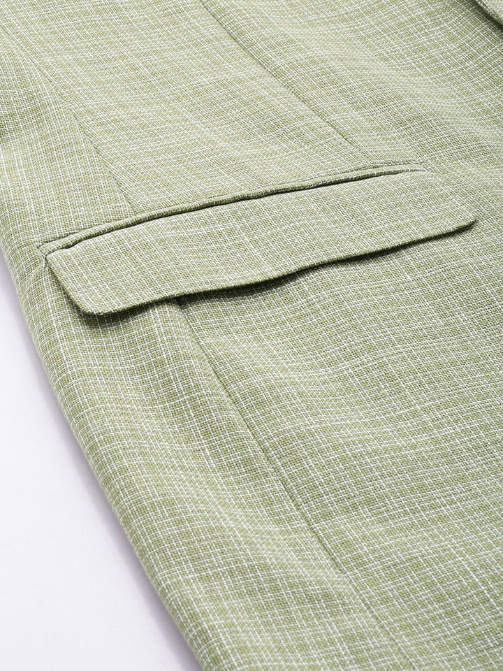 Raymond Contemporary Fit Checked Single-Breasted Formal Blazer