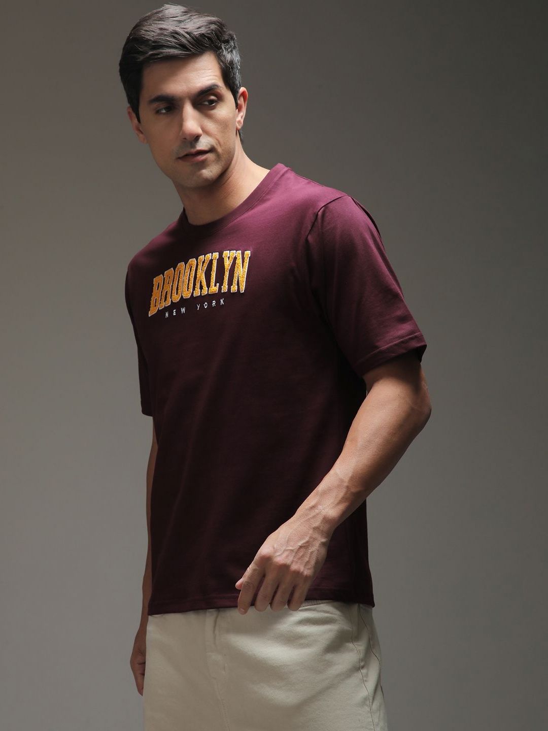DILLINGER Mens Oversized Short Sleeve Varsity Printed Tshirt