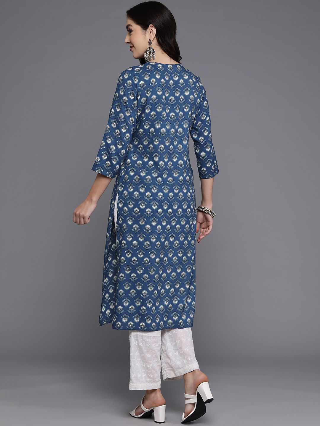 Indo Era Floral Printed Kurta
