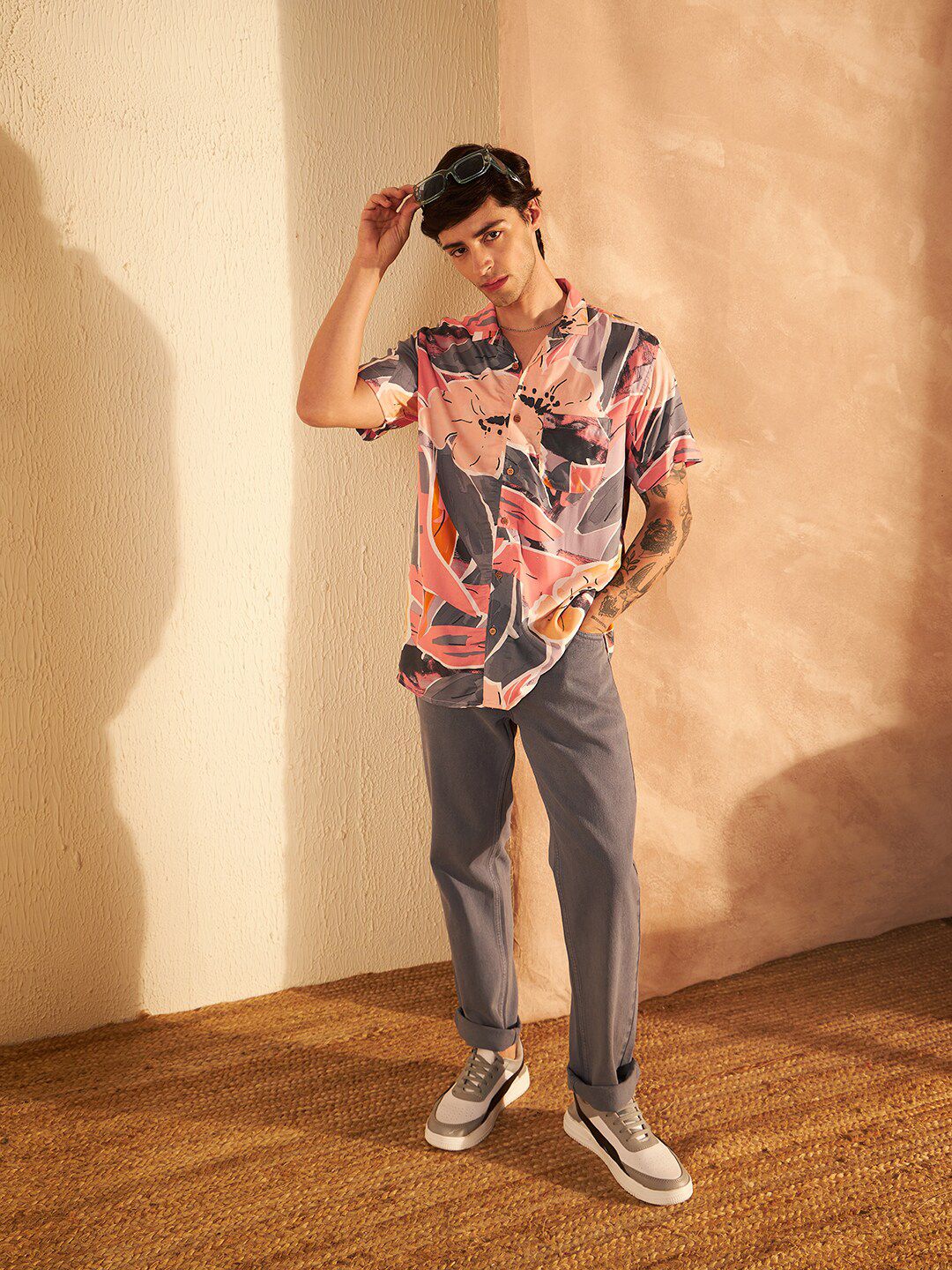 DENNISON Smart Block Printed Casual Shirt