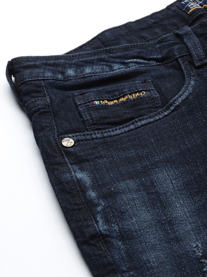 The Indian Garage Co Men Blue Skinny Fit Light Fade Stretchable Jeans