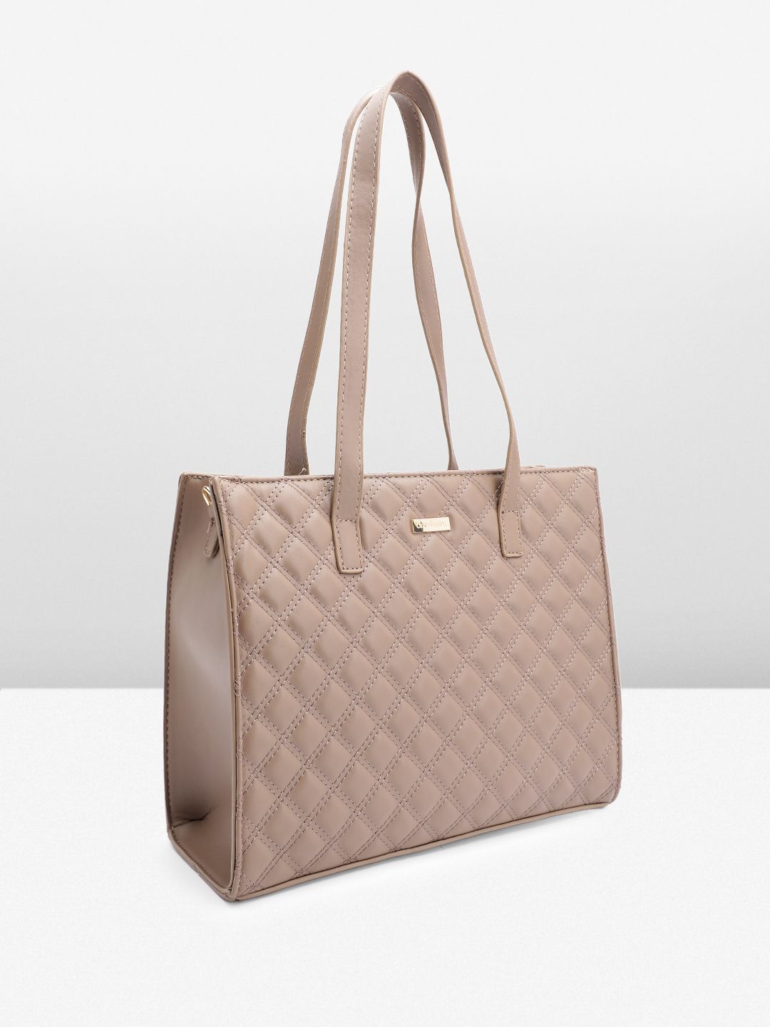 DressBerry Structured Quilted Shoulder Bag