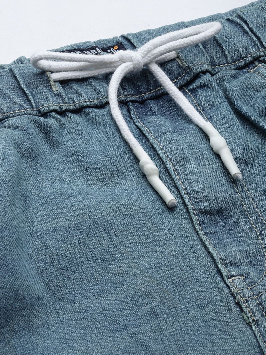 The Indian Garage Co Men Blue Slim Fit Light Fade Stretchable Jogger Jeans
