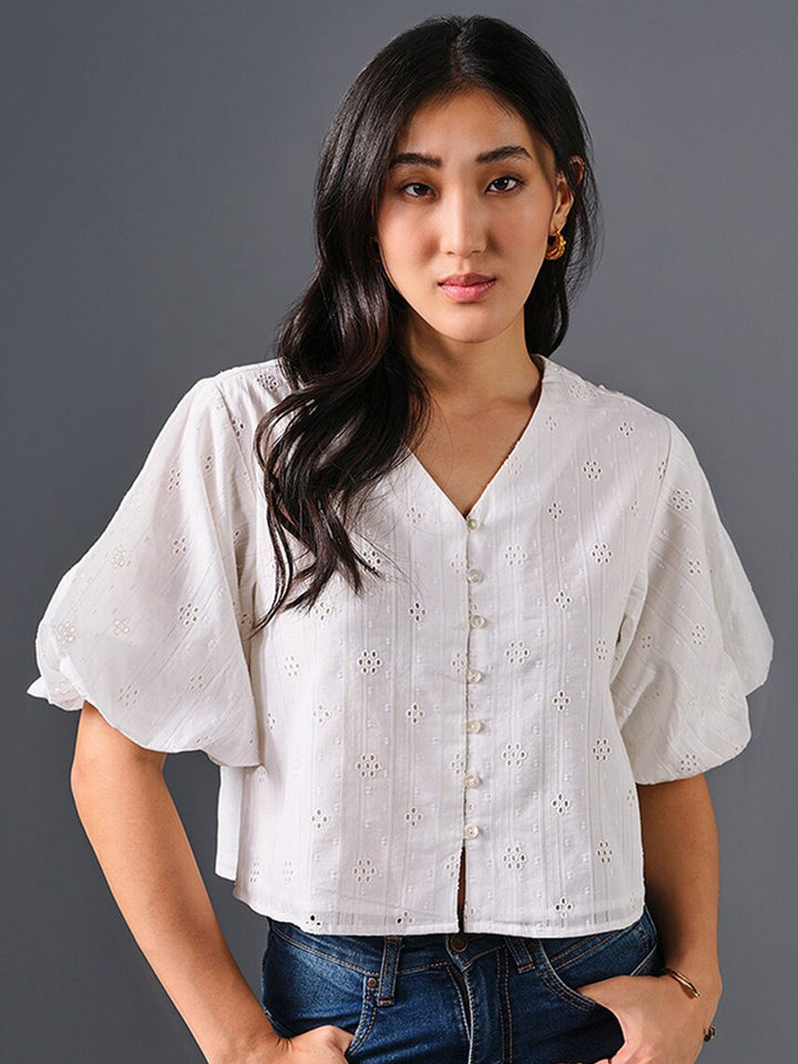 AND Floral Cotton Top