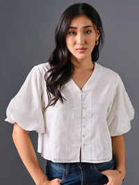 AND Floral Cotton Top