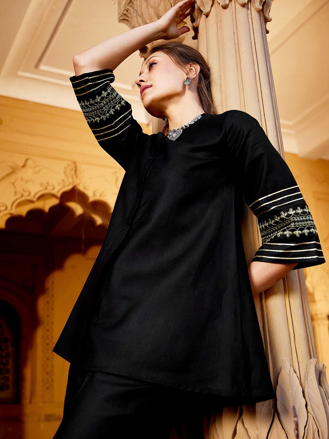 Shae by SASSAFRAS Women Shirt with Palazzos Co-Ords Set