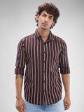 SPYKAR Men Striped Spread Collar Slim Fit Casual Shirt