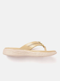 DressBerry Beige Solid Comfort Sandals