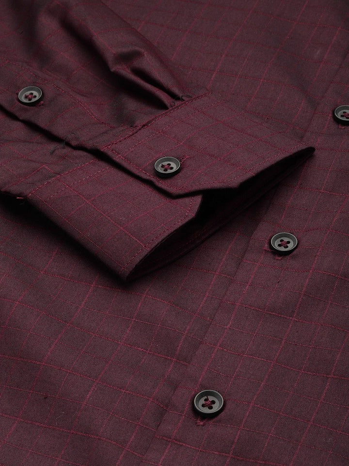 The Indian Garage Co. X Luxe Slim Fit Checked Formal Shirt