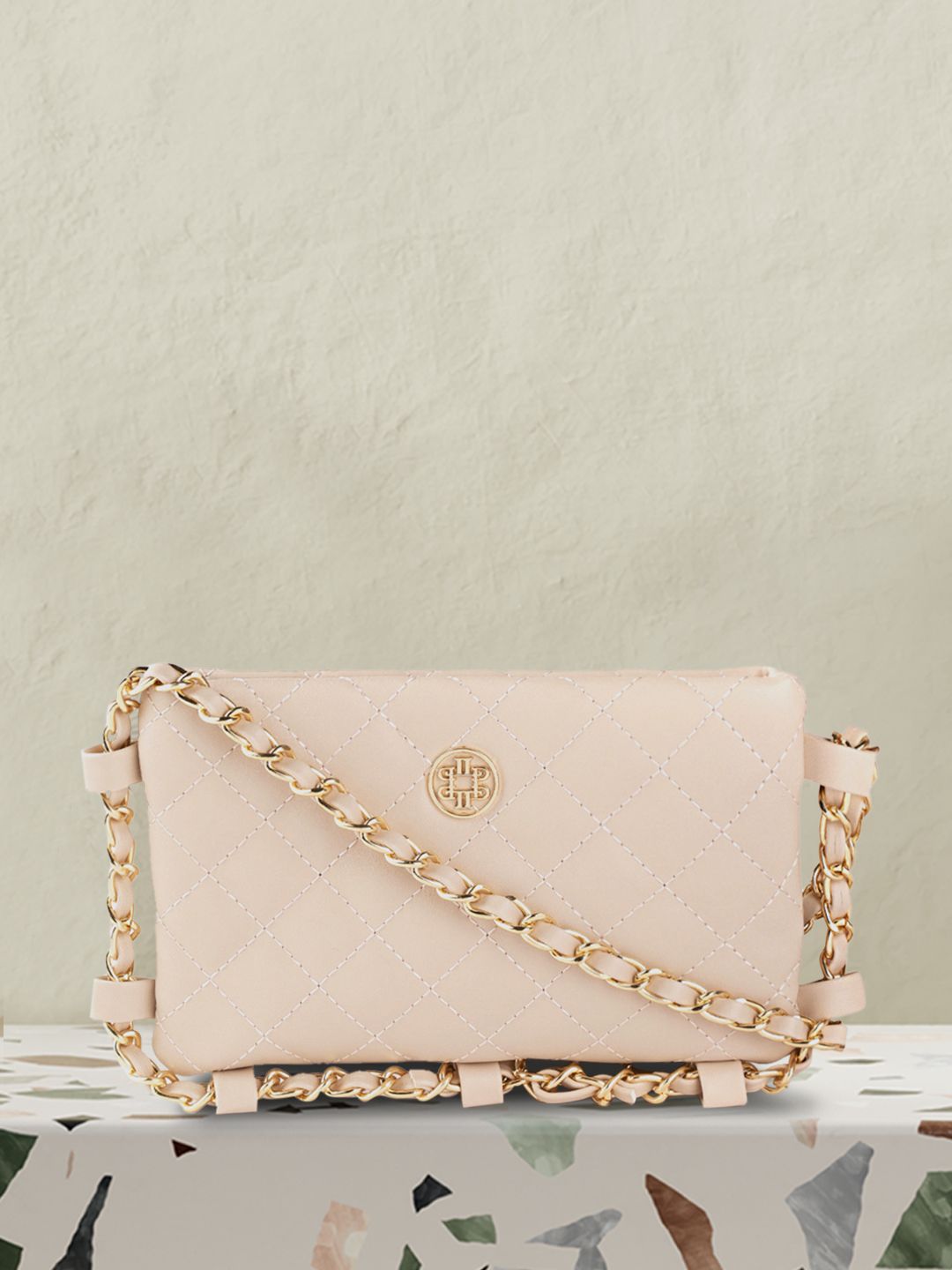 Lino Perros Gold-Toned Quilted Small Sling Bag
