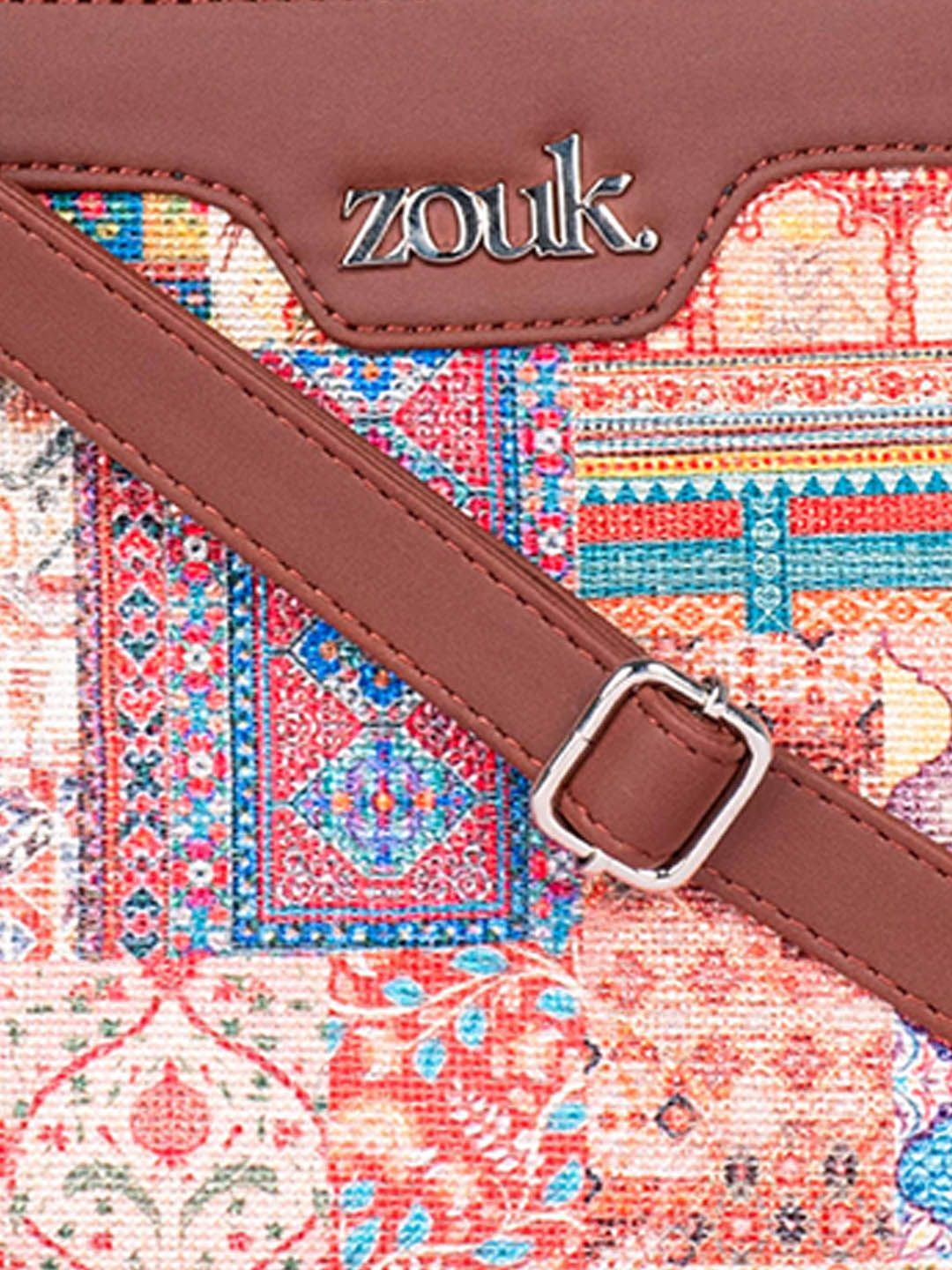 ZOUK Kutch Gamthi Harmony Etnik Motif Bercetak Beg Sandang Berstruktur