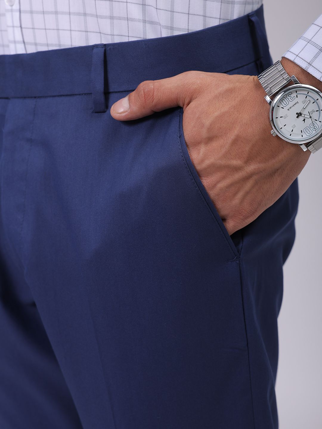The Indian Garage Co. X Luxe Men Slim Fit Formal Trousers