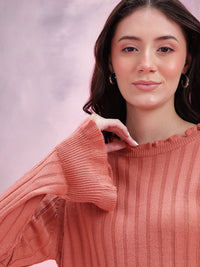 DressBerry Women Ribbed Acrylic Pullover