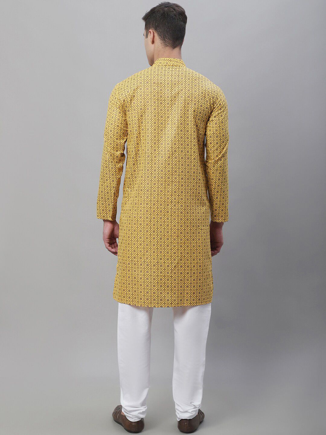 SOJANYA Ethnic Motifs Woven Design Pure Cotton Kurta with Churidar