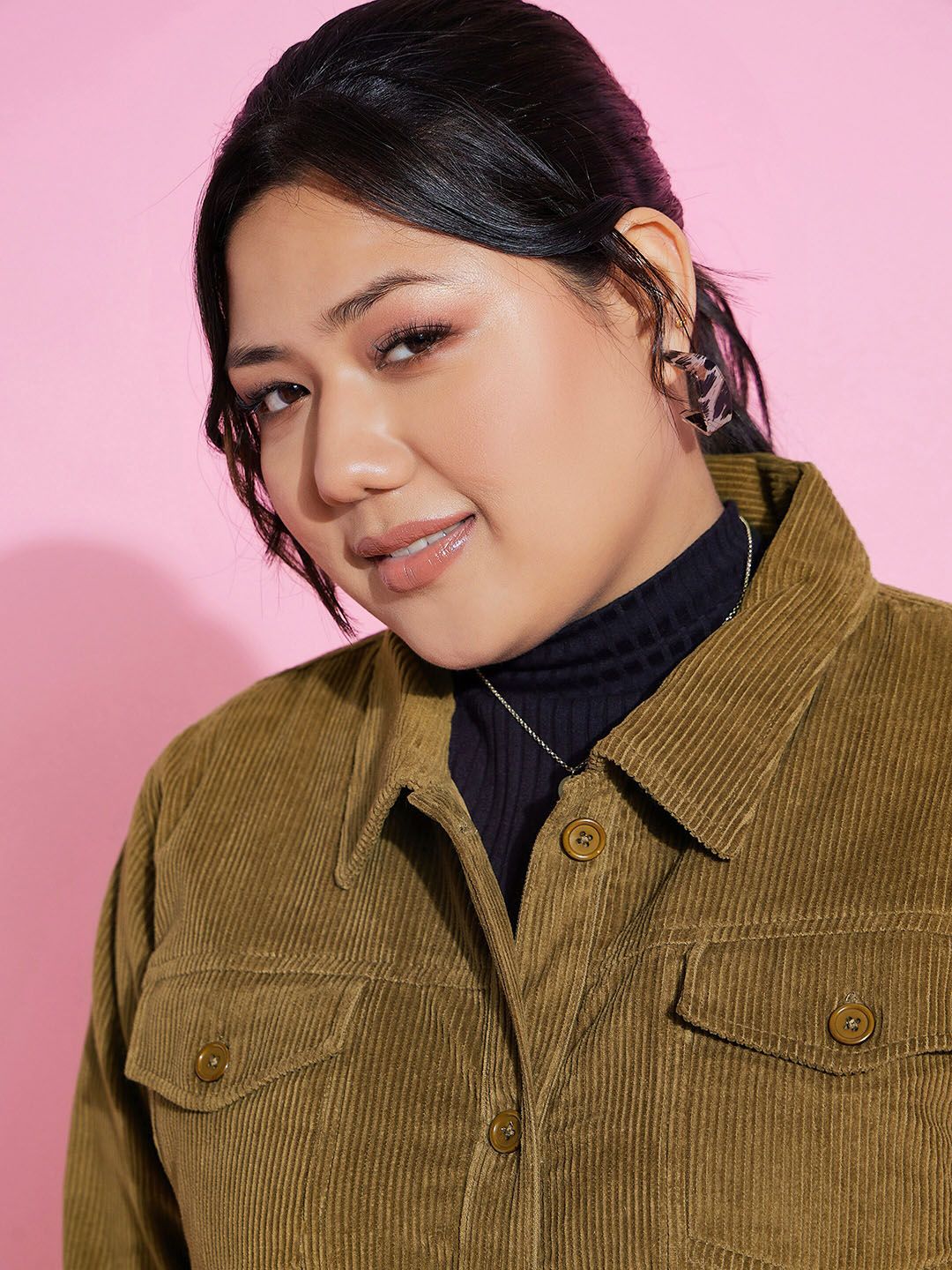 SASSAFRAS Curve Striped Corduroy Jacket