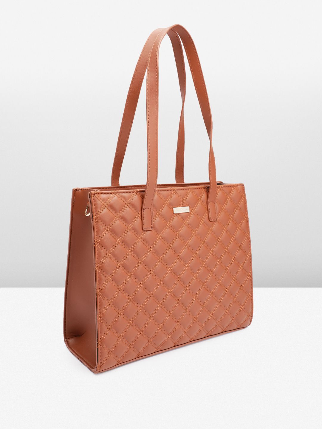 DressBerry Structured Quilted Shoulder Bag