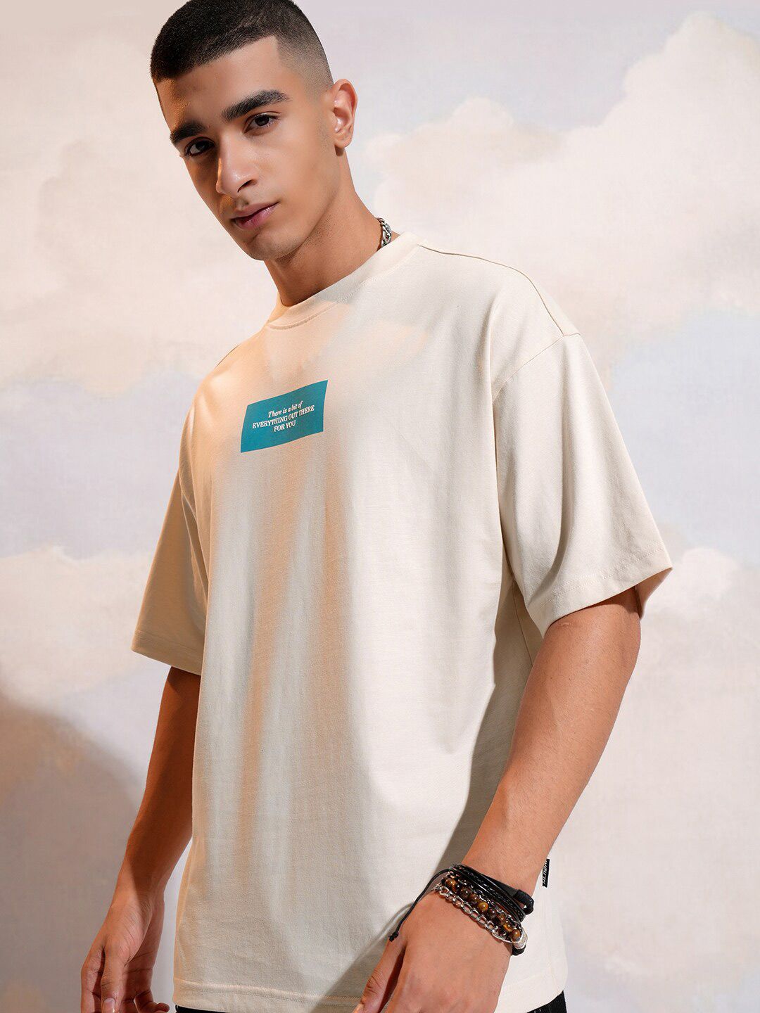 T-Shirt Bercetak Highlander Lelaki Collorblocked