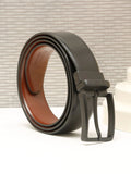 Teakwood Leathers Men Textured Leather Reversible Belt